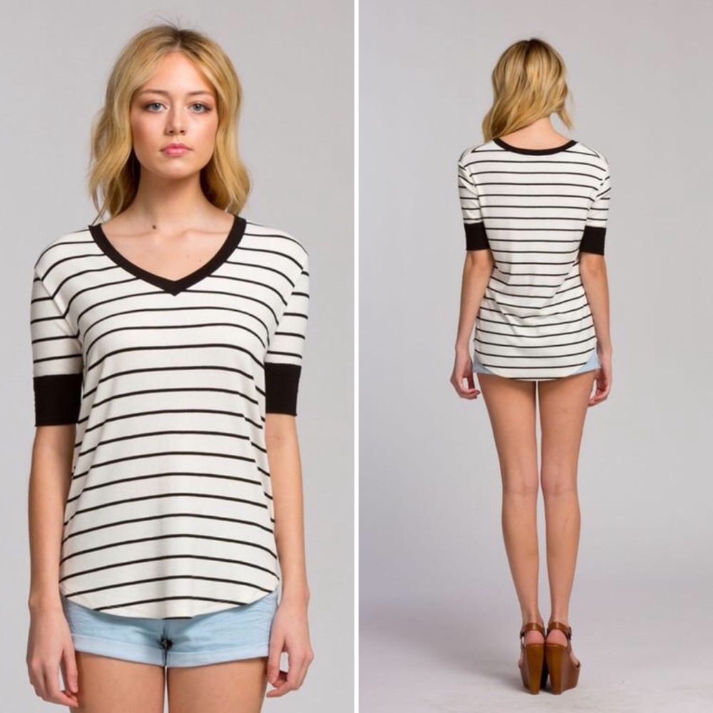 Black/white top